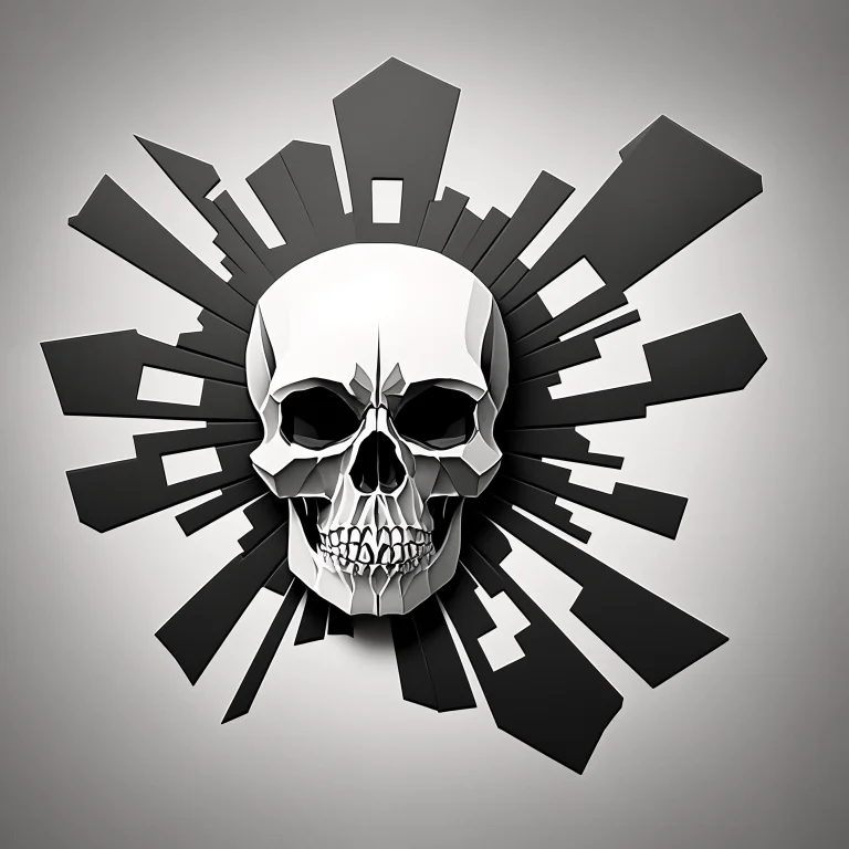 A Poly-hd1.0, Logo Of White Skull