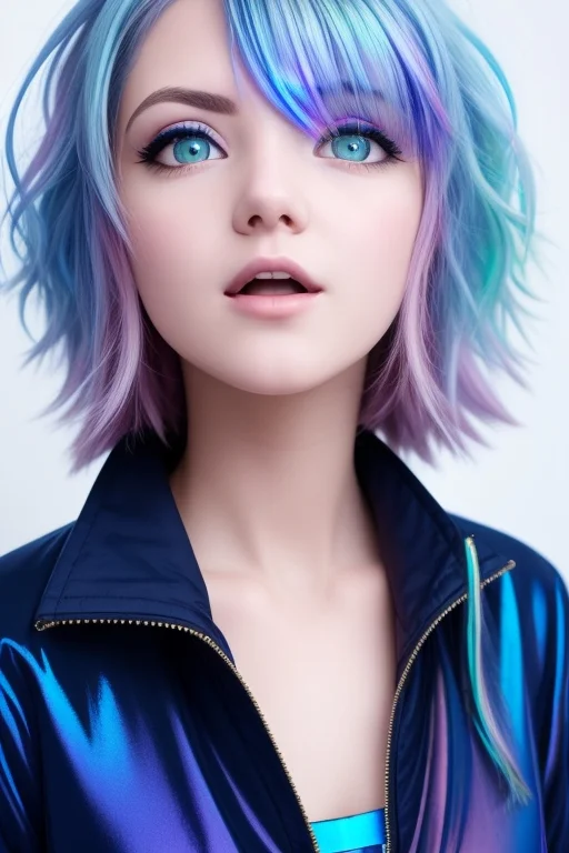 Best Quality Detailed Fullbody Portrait Of A Waking Up Blue-...