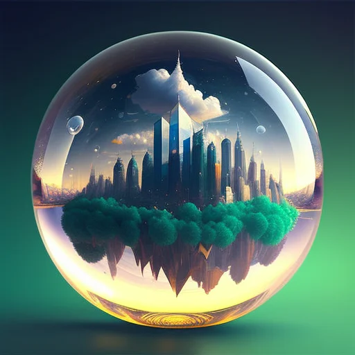 Orbai, A Glass Ball With A City Inside
