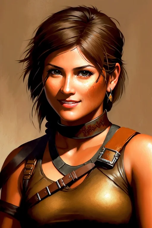 Portrait Cute Young Tan Skinned Newlaracroft20k As Tomb Raid...