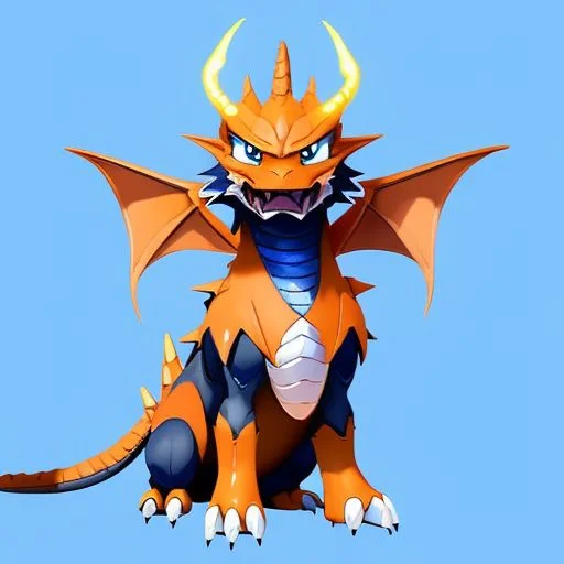Samdoesarts Style1.3 A Funny Safety-orange Dragon1.2 Hawk Po...