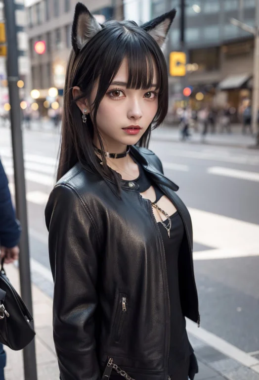 Detailed,8k, Detailed Shadow, 1girl, City, Cyberpunk City ,o...
