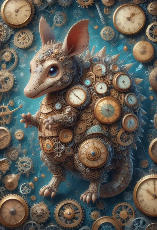 A Cute Toy Armadillo, Clocks, Gears, Cogs, Clockwork Anatomy