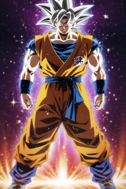 Songoku, Ultrainstinct, Fullbody, Realism, Smile, Actionpose...