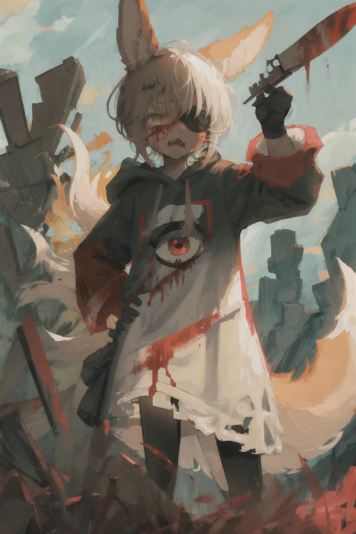 1girl, Solo, Furry, Fluffy, Brown Fur, Short Hair, Nanachi M...