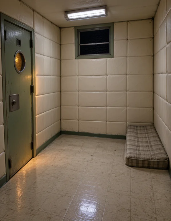 4sylum W4rd, Photorealistic, Empty 1960s-1970s Psychiatric I...