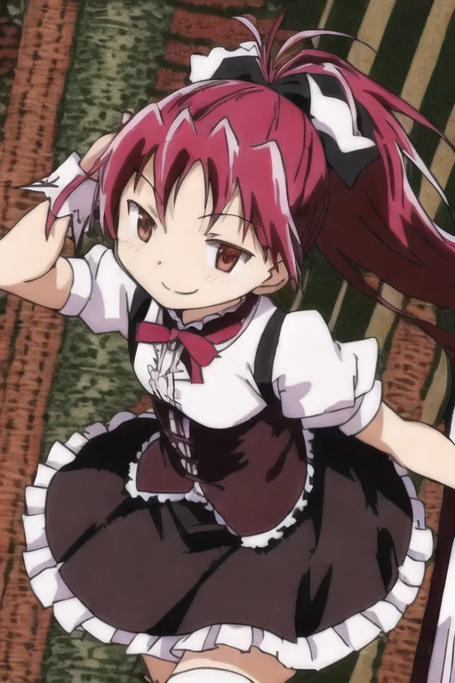 Maidheaddress,smile,maid,skirt,1girl, Solo, Longhair, Redeye...