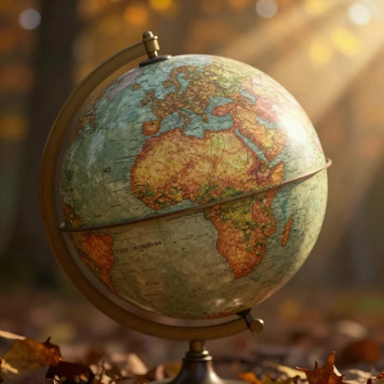 An Antique Globe Gone Soft With Age, Octane Render, Ambient...
