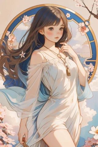 1girl,loraorie0.8, Stylized By John William Waterhouse, Char... — Stable Diffusion AI Prompt: 1girl,, stylized by john william waterhouse, charlie bowater, agnes cecile, Much...