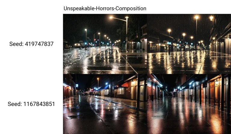 Busy Sidewalk At Night, Raining