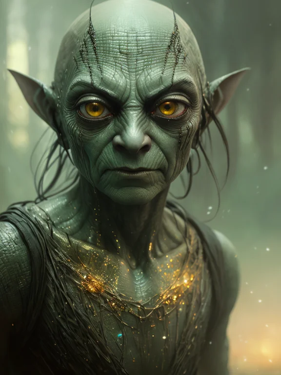 High Detail Raw Color Art, Animation, Gollum From Lotr, Big...