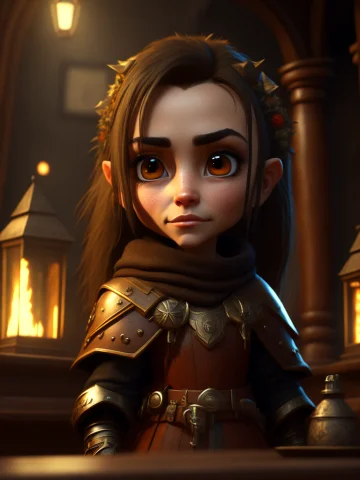 An Cute Character Warrior, Leather Clothes, Shy Miniature, C... — Stable Diffusion AI Prompt: an cute character warrior, leather clothes, (shy miniature), Cute small girl, ch...
