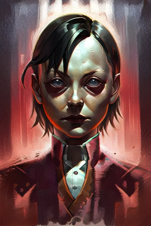 A Portrait Of A Girl In A Red Kimono Loradrandomtest31