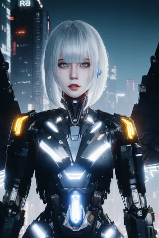 Big Machine Wings, Machinery, Machinery Girl, Solo, Masterpi... — Stable Diffusion AI Prompt: (big machine wings), machinery, machinery girl, solo, masterpiece, best quality,...