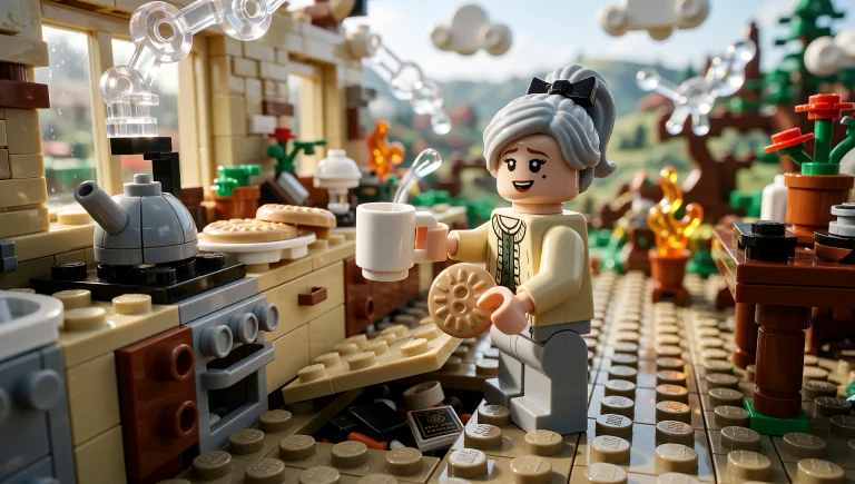 A Still Frame From A Big-budget Computer-animated Toy-brick...