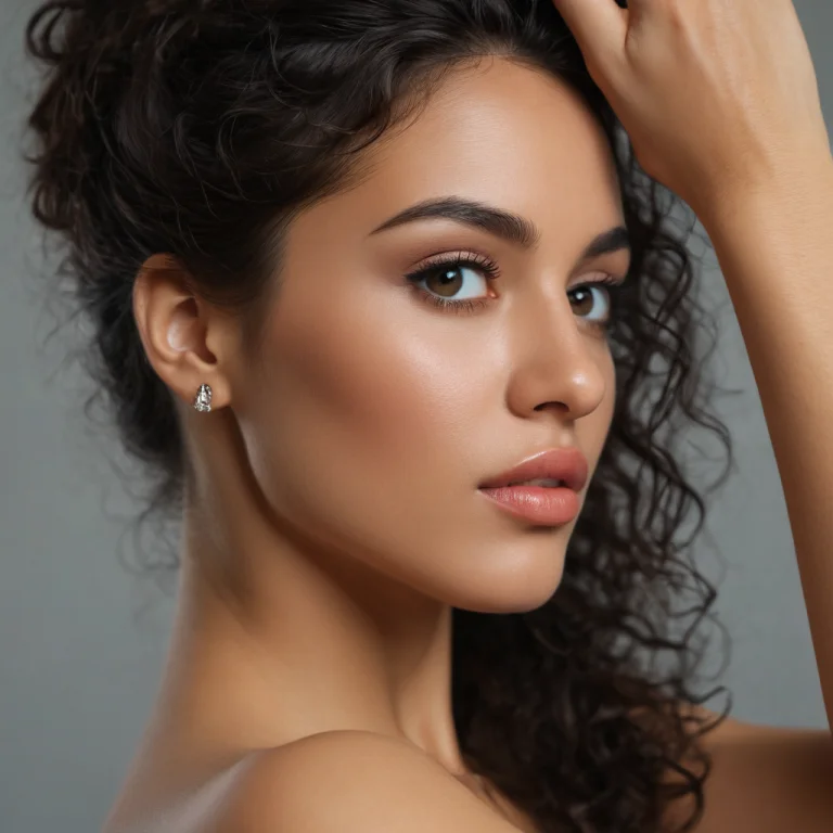 Beautiful Woman Esmeralda Dancing,face Right Profile Extreme...