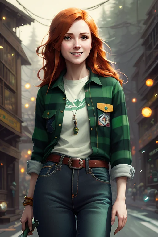 Adult Wendy Corduroy From Gravity Falls, Cartoon Style, Wear...