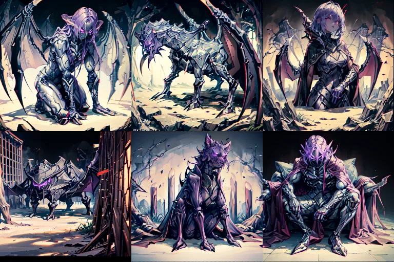 Dragon Knight, Dark, Ominous Light, Purple Light, Hell, Evil...
