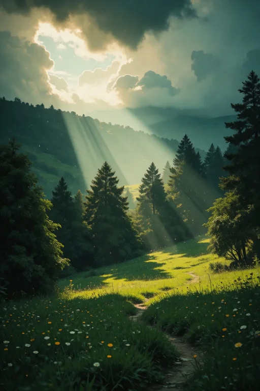 Nature, A Moody And Atmospheric Landscape Photograph Of A Lu...