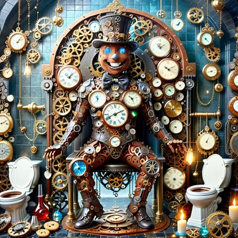 A Whimsical Gingerbread Man Character With A Smiling Icing F... — SDXL AI Prompt: A whimsical gingerbread man character with a smiling icing face, wearing a tiny...