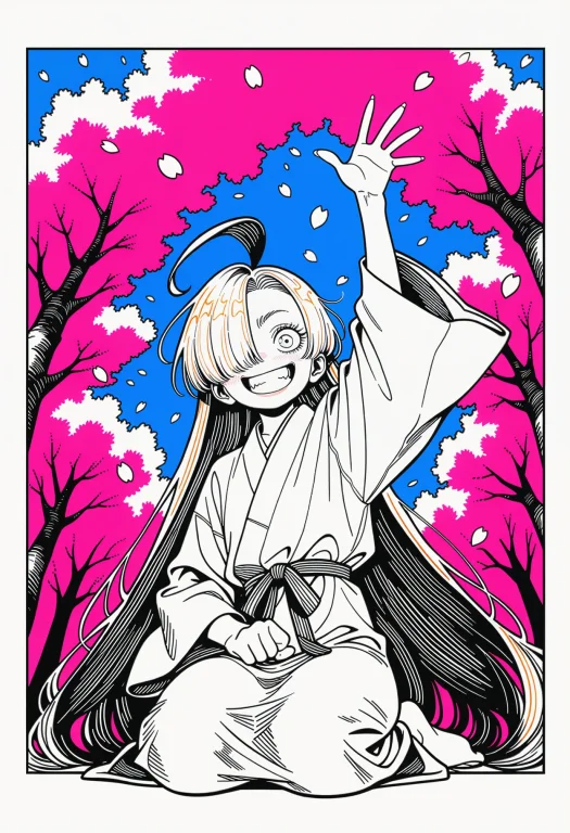 Masterpiece, Extreme Low-angle Perspective Of A Girl In Seiz...
