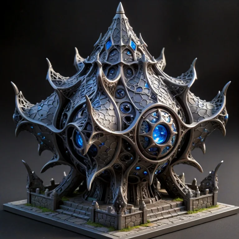 Masterpiece, Ultra Detailed, Castle Shaped Gyroid, Scenery,