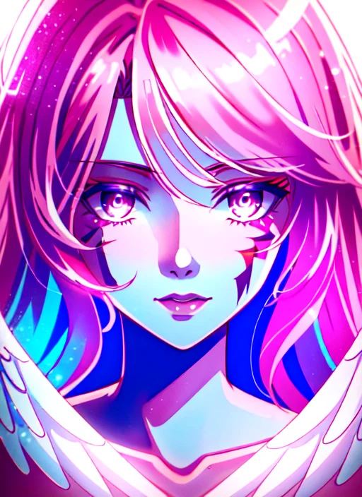 Loraanimenogamejibrilv100.5, 1girl, Pink Hair, Angel, Angel...