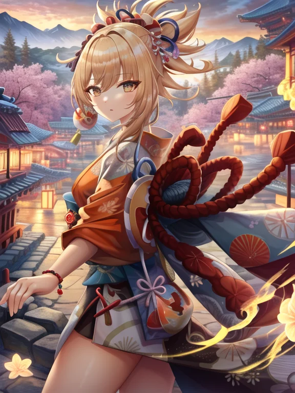 Masterpiece, Best Quality, Yoimiya Genshin Impact, Blonde Ha...