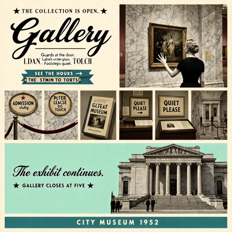 A Retro 1950s Mid-century Civic-museum Guide Homepage Hero...