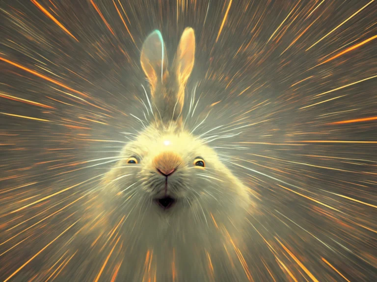 Vividly Rendered, Max Res Photo Of A Rabbit Starship Going W...