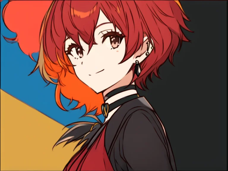 1girl, Animecoloring, Blackeyes, Blackgloves, Brownhair, Cho...