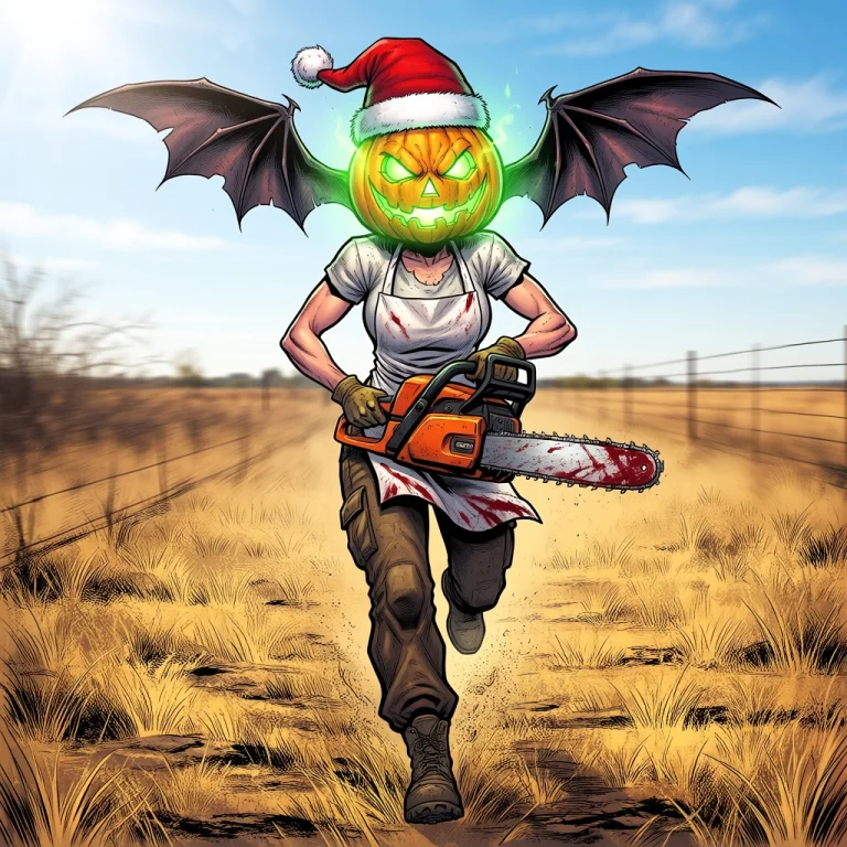 Holly Chan, Comic Book Art, 1girl, Solo, Pumpkin Head, Jack-...
