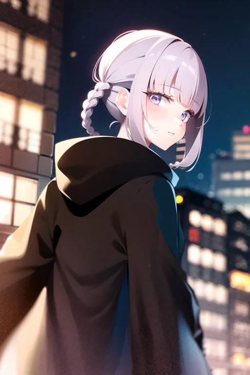 Nanakusa Nazuna, 1girl, Closed Mouth, Coat, Looking Back, Ov...