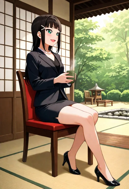 Masterpiece, 1girl, Love Live Sunshine Kurosawa Dia, Black B...