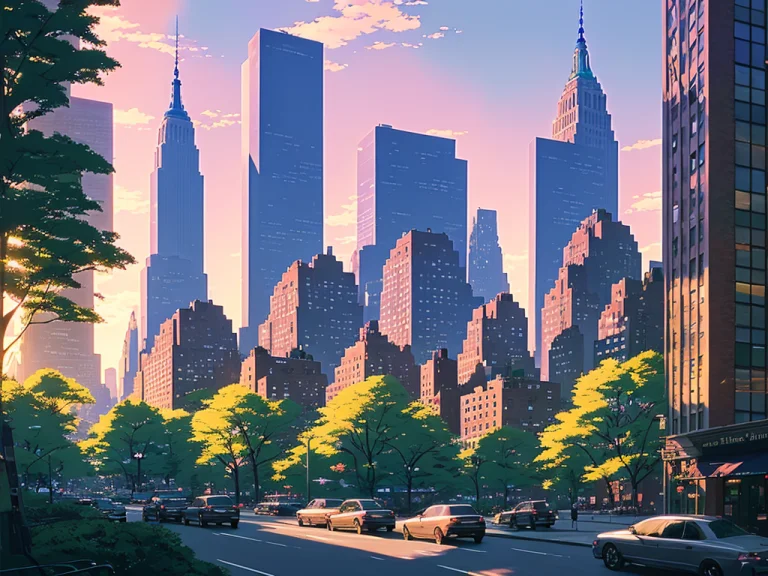 Dream Fantasy New York City, More Greens, Lanscape, Modern,...