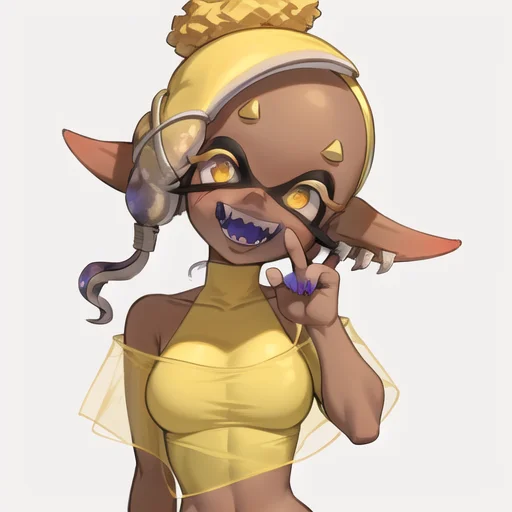 Splatoon, Inkling, Frye, Scary, Horror, Glowing Eyes, Long F...