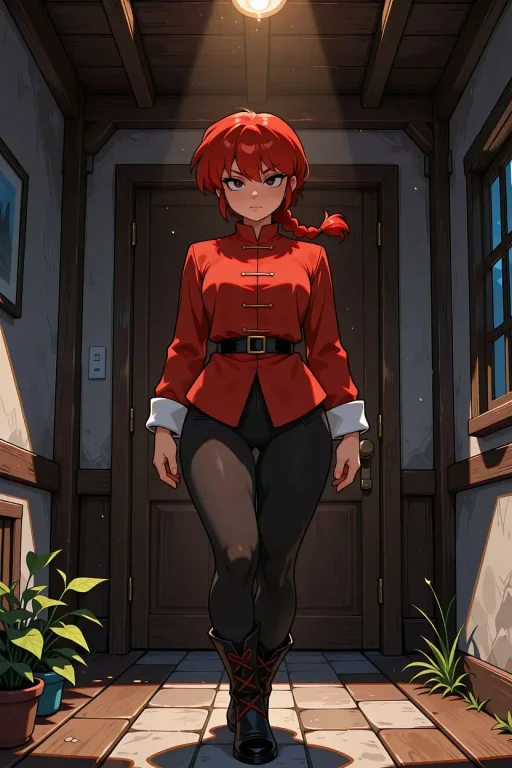 Ranma Saotome, Dramatic Light,loraturbo-anima-v41 1girl, Sol...