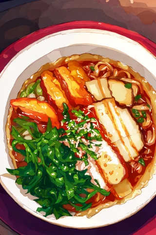 Loralast1 Bowl Of Ramen, Cup Of Green Tea, From Above — Stable Diffusion AI Prompt: bowl of ramen, cup of green tea, from above