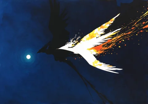 Painting, Abstract, Acrylic, Oil Paint, Moonlight, Shadow, B... — Stable Diffusion AI Prompt: painting, abstract, acrylic, oil paint, moonlight, shadow, being of light, wings...