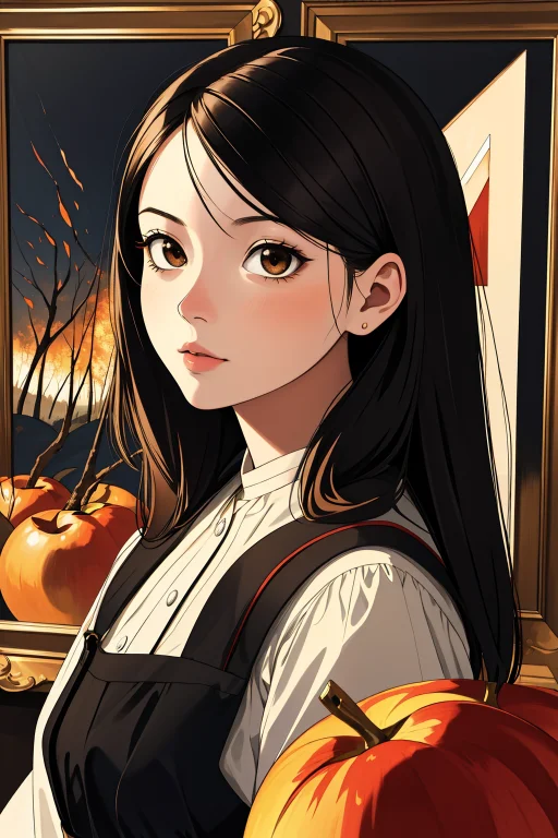 1girl, Loranezumidoshi0.8, Horror Art By Junji Ito0.8 And Re...