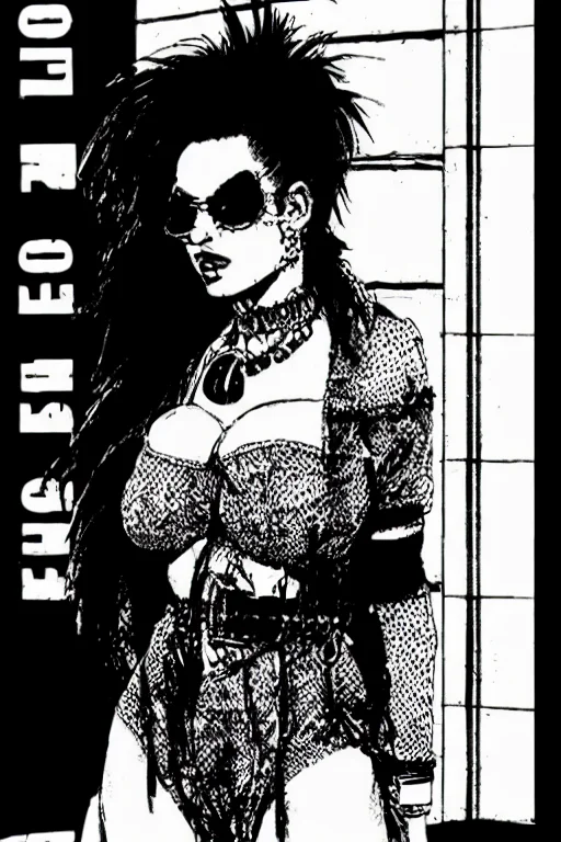 Theoldshadowrunstyles A Sexy Punk Woman, Standing Streetcorn...