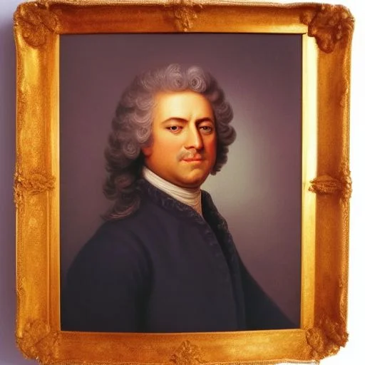 Maurice-quentin-de-la-tour-style A Portrait Of A Man