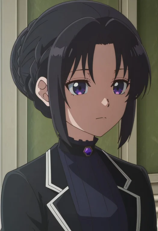 Nokemonodiana, Purple Eyes, Black Hair, Long Hair, Half Crow...