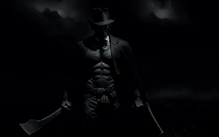 Badass Shirtless Abraham Lincoln Wielding An Axe, Darkness,...