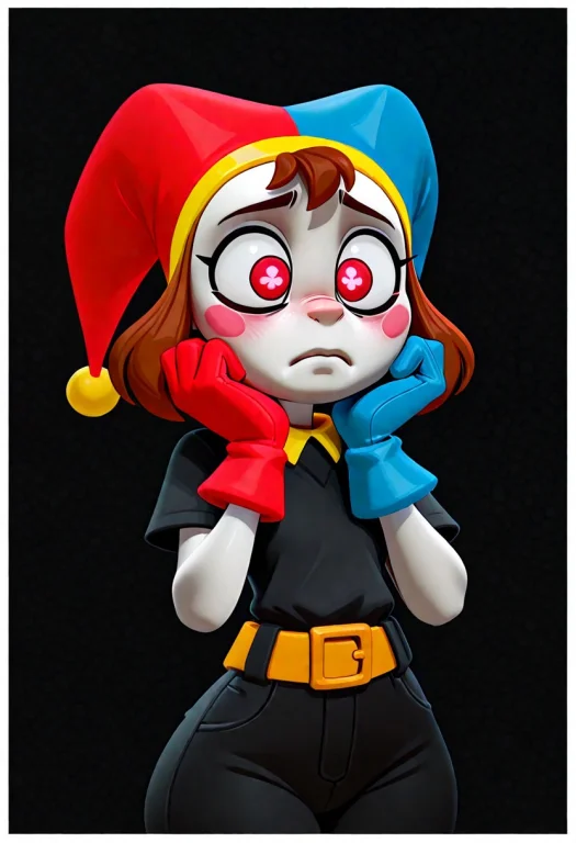 3dc4r1c4tur3, 3d Render, Pomni Has A Speech Balloon Which Sa...