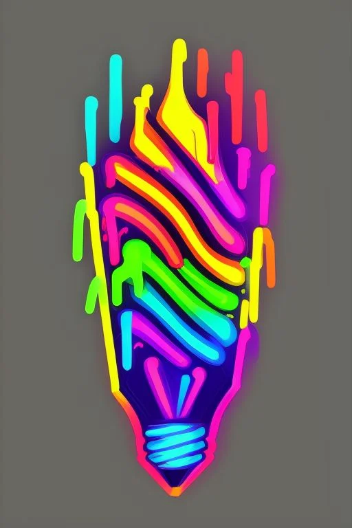 I Have An Idea In Neon Colors, As A T-shirt Logo In The Styl...