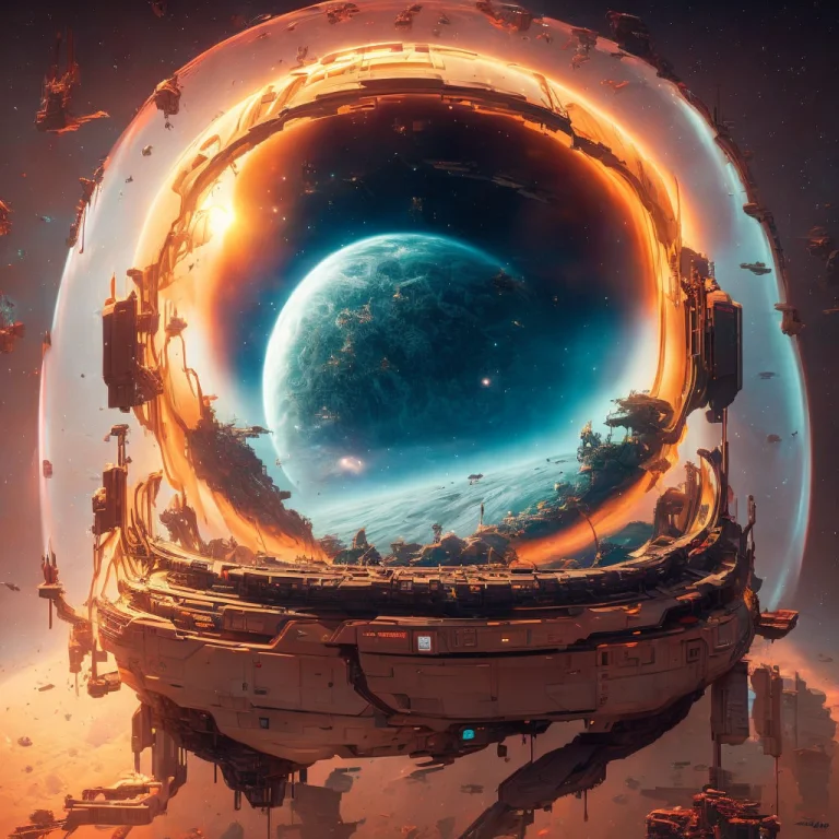 A Dramatic Image In Outer Space Of A Spaceship, Dgtl