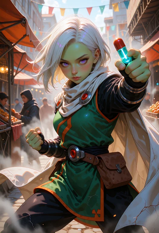 Sfw, Cheelai, Digital Anime Illustration Featuring Refined,...