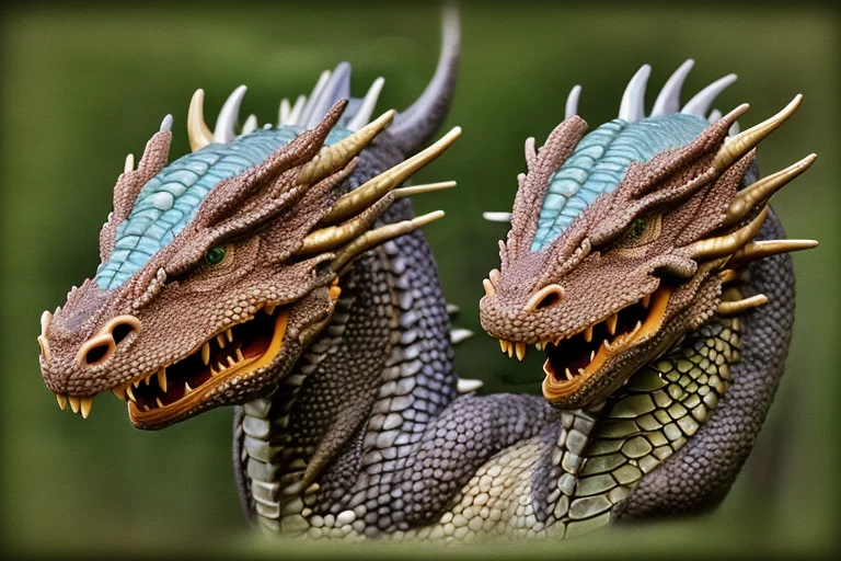 Dragon,fantasy,a Twin Head Dragon Is A Dragon With Two Heads...