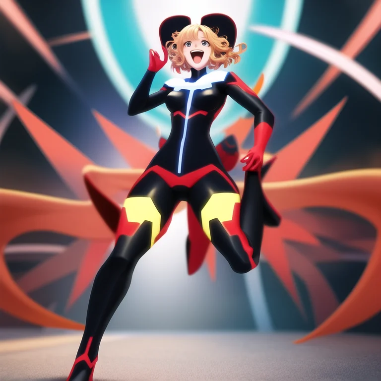 Anime, Vibrant Colors1, Pretty Woman1 Screaming, Standing Po...